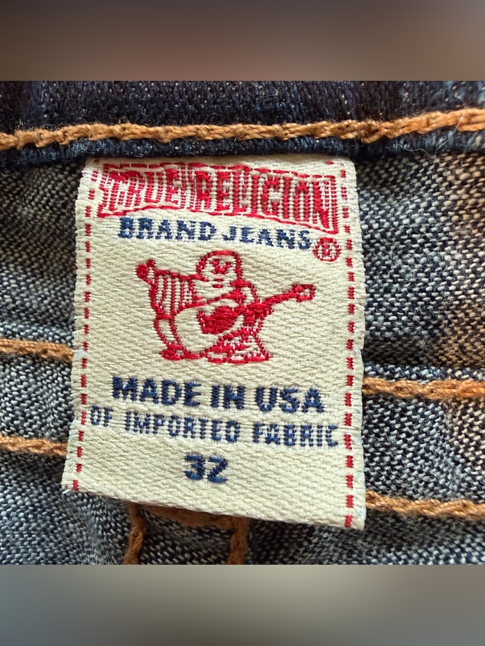 NWT True Religion Joey Heritage Low Rise Big T Flare Jeans Dark Savanna Size 32 - Picture 7 of 14